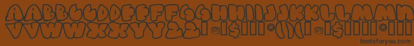 fuente Gashp ffy – Fuentes Negras Sobre Fondo Marrón