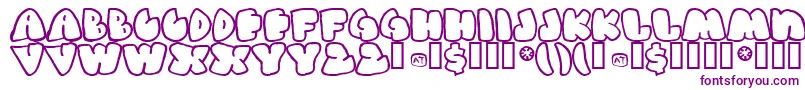 Gashp ffy Font – Purple Fonts on White Background