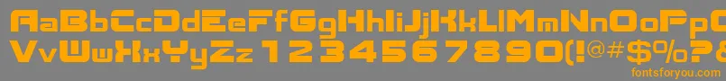 Aksent-Schriftart – Orangefarbene Schriften auf grauem Hintergrund