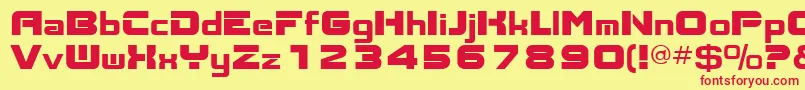 Aksent Font – Red Fonts on Yellow Background