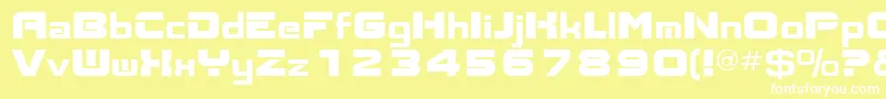 Aksent Font – White Fonts on Yellow Background
