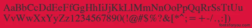 OldTimes Font – Black Fonts on Red Background