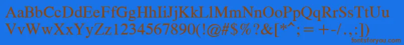 OldTimes Font – Brown Fonts on Blue Background