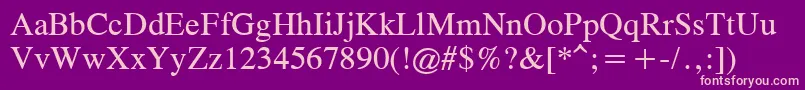 OldTimes Font – Pink Fonts on Purple Background