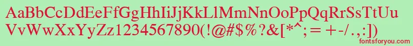 OldTimes Font – Red Fonts on Green Background