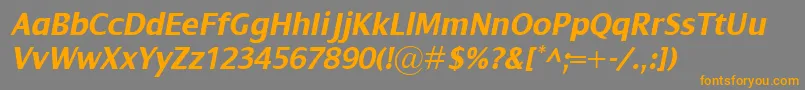 DialogBolditalic Font – Orange Fonts on Gray Background