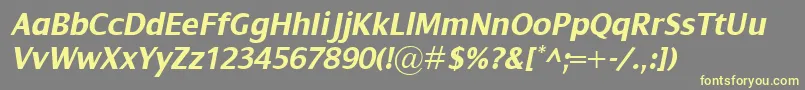 DialogBolditalic Font – Yellow Fonts on Gray Background