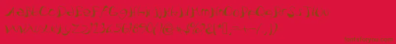 Шрифт Pataquesbrush – коричневые шрифты на красном фоне