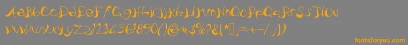 Pataquesbrush Font – Orange Fonts on Gray Background