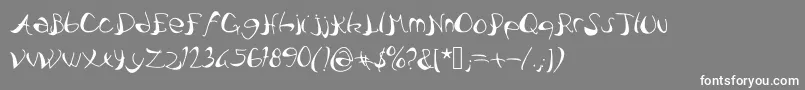 Pataquesbrush Font – White Fonts on Gray Background