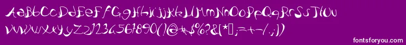 Pataquesbrush Font – White Fonts on Purple Background