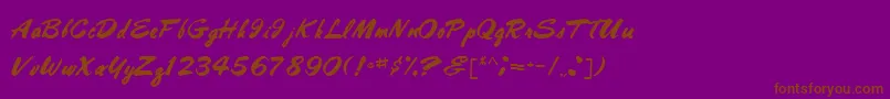 fuente HolidayBestMedium – Fuentes Marrones Sobre Fondo Morado