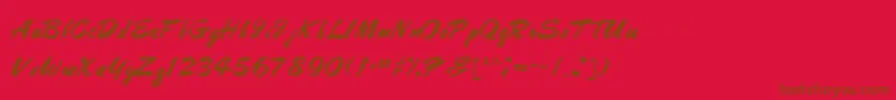 fuente HolidayBestMedium – Fuentes Marrones Sobre Fondo Rojo