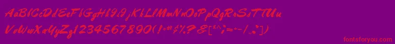 HolidayBestMedium Font – Red Fonts on Purple Background