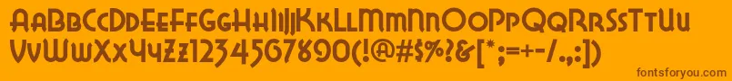 Lakewobegonnf Font – Brown Fonts on Orange Background