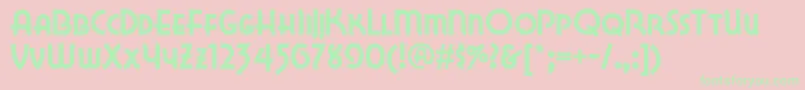 Lakewobegonnf Font – Green Fonts on Pink Background