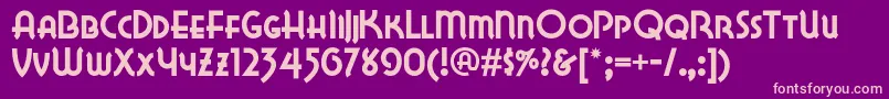 Lakewobegonnf Font – Pink Fonts on Purple Background