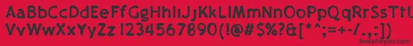 Pajamapantsbold Font – Black Fonts on Red Background