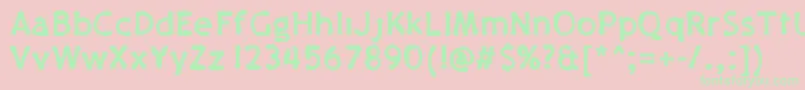 Pajamapantsbold Font – Green Fonts on Pink Background