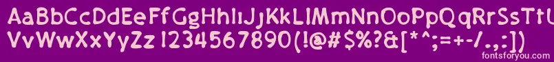 Pajamapantsbold Font – Pink Fonts on Purple Background