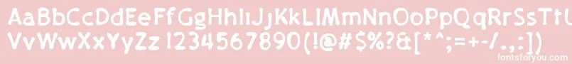 Pajamapantsbold Font – White Fonts on Pink Background