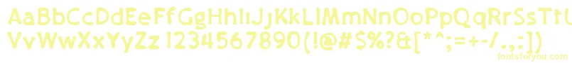 Pajamapantsbold Font – Yellow Fonts on White Background