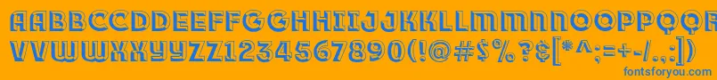 Подробнее о шрифте Race1BranntPlusChiseledNcv Шрифт Race1BranntPlusChiseledNcv – синие шрифты на оранжевом фоне