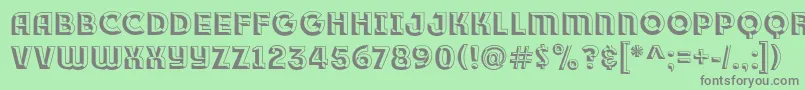 Race1BranntPlusChiseledNcv Font – Gray Fonts on Green Background