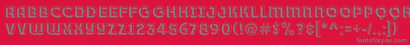 Race1BranntPlusChiseledNcv Font – Gray Fonts on Red Background