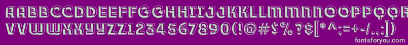 Race1BranntPlusChiseledNcv Font – Green Fonts on Purple Background