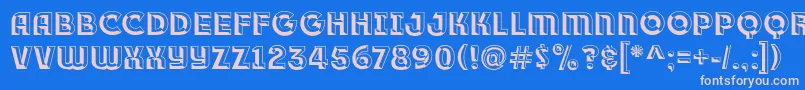 Шрифт Race1BranntPlusChiseledNcv – розовые шрифты на синем фоне
