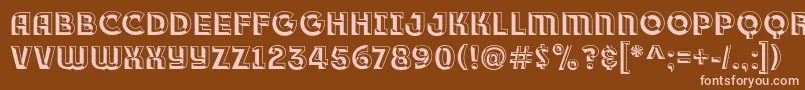 Police Race1BranntPlusChiseledNcv – polices roses sur fond brun