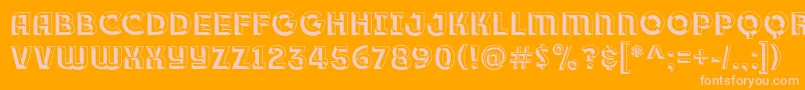 Police Race1BranntPlusChiseledNcv – polices roses sur fond orange