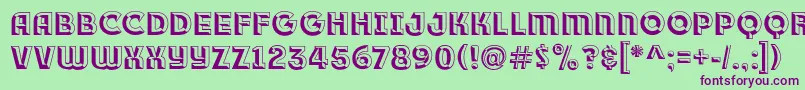 fuente Race1BranntPlusChiseledNcv – Fuentes Moradas Sobre Fondo Verde
