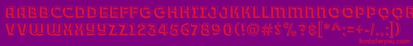 Race1BranntPlusChiseledNcv Font – Red Fonts on Purple Background