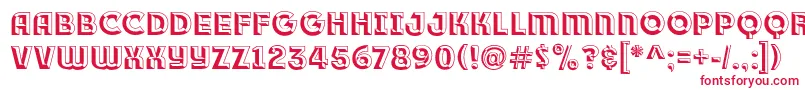 Race1BranntPlusChiseledNcv Font – Red Fonts on White Background