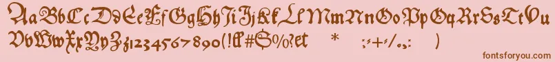 Hansfraktur Font – Brown Fonts on Pink Background