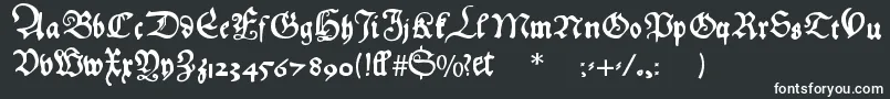 Hansfraktur-Schriftart – Weiße Schriften