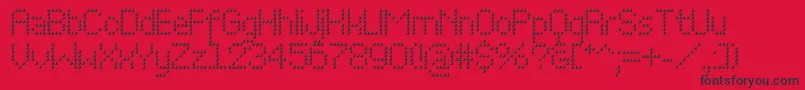 Perfodomec Font – Black Fonts on Red Background