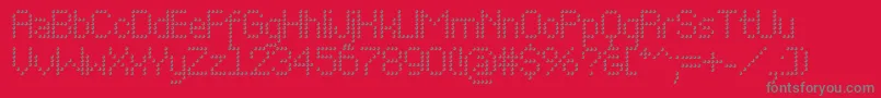 Perfodomec Font – Gray Fonts on Red Background