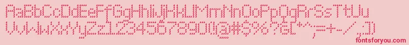 Perfodomec Font – Red Fonts on Pink Background