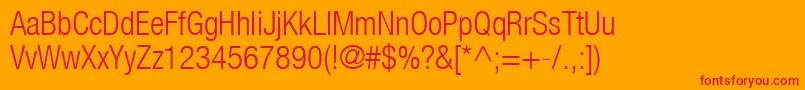 fuente HelveticaLt47LightCondensed – Fuentes Rojas Sobre Fondo Naranja