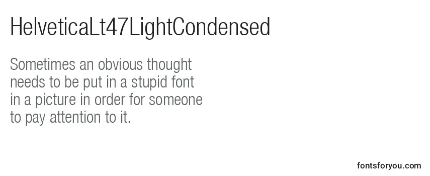 Шрифт HelveticaLt47LightCondensed