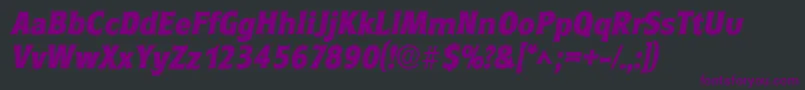 RoundestlhBoldItalic Font – Purple Fonts on Black Background