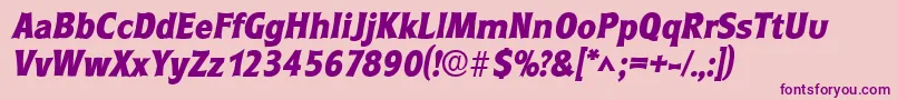 RoundestlhBoldItalic Font – Purple Fonts on Pink Background