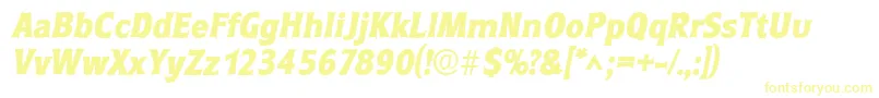 RoundestlhBoldItalic Font – Yellow Fonts on White Background