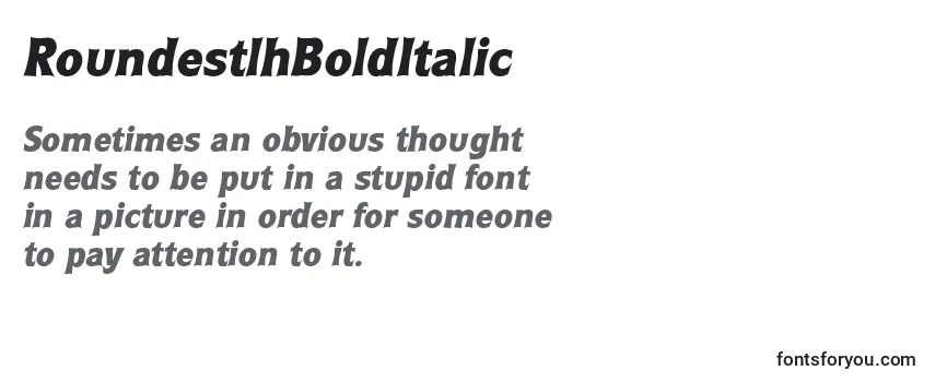 RoundestlhBoldItalic Font