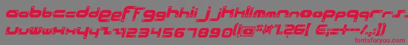 フォントBeachsi – 赤い文字の灰色の背景