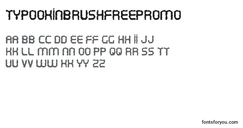 Czcionka TypoOxinBrushFreePromo – alfabet, cyfry, specjalne znaki