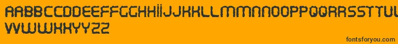 TypoOxinBrushFreePromo-Schriftart – Schwarze Schriften auf orangefarbenem Hintergrund